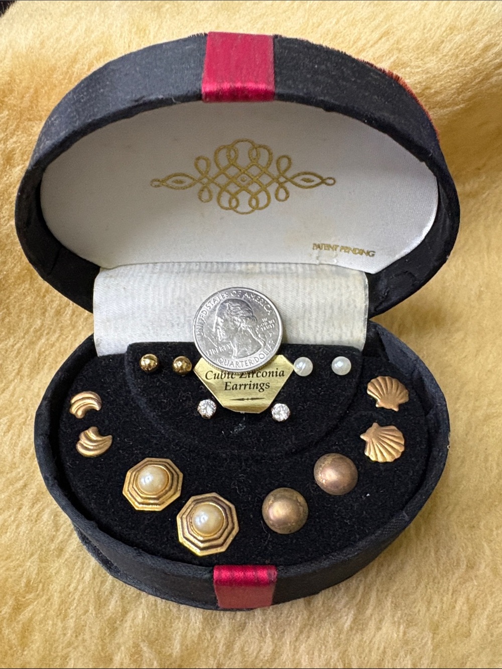 Gold-Tone Faux Pearl and Shell Earring Set - Multi Pair - Picture 7 of 8